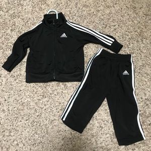 Black adidas track suit